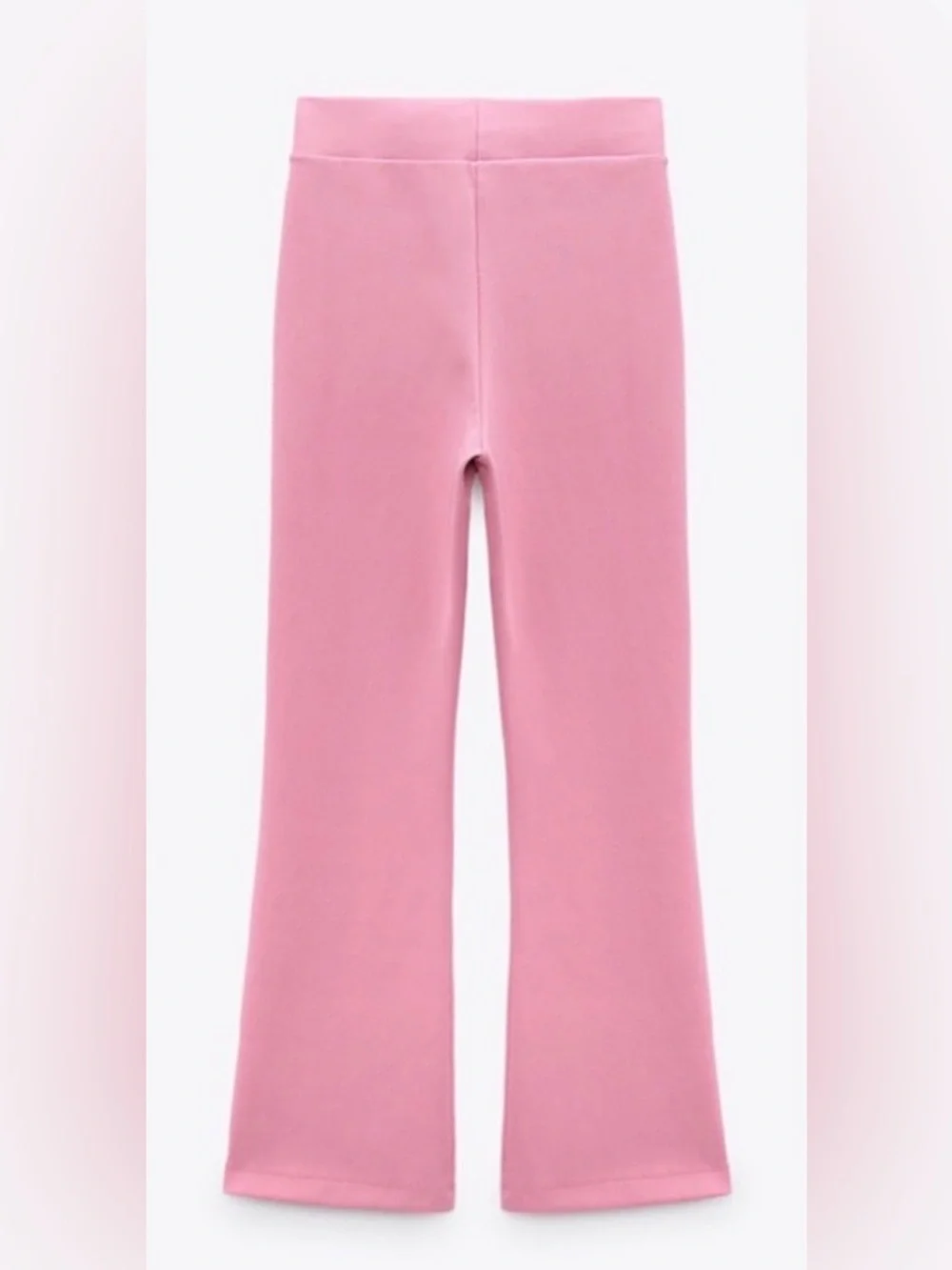 Zara Rose Pink Cropped Flare Pants - Picture 3 of 9